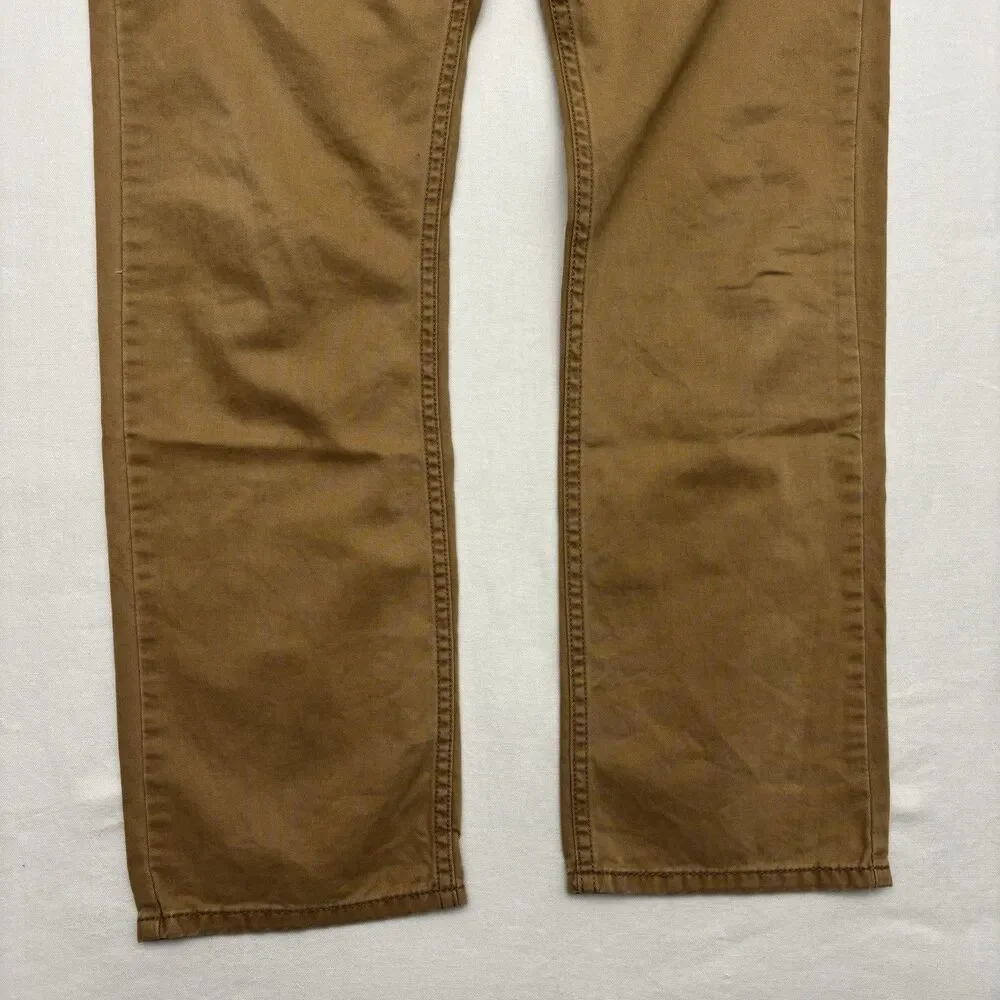 Levi’s 514 Straight Fit 32x30 Brown Stretch Jeans Mens Classic Mid Rise Casual